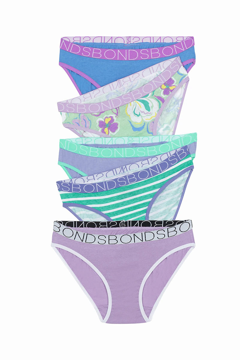 Bonds Girls Bikini 5 Pack - Gardenia Lane
