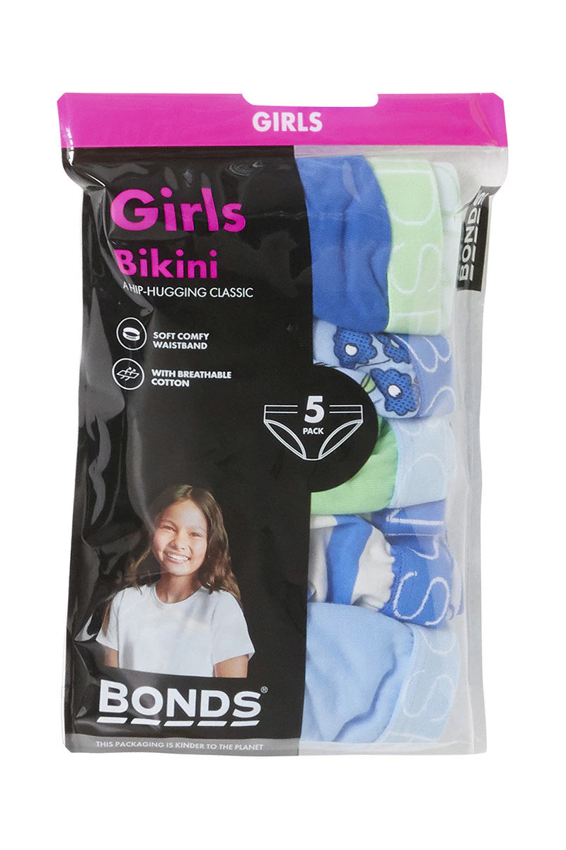 Bonds Girls Bikini 5 Pack - Garden Boquet