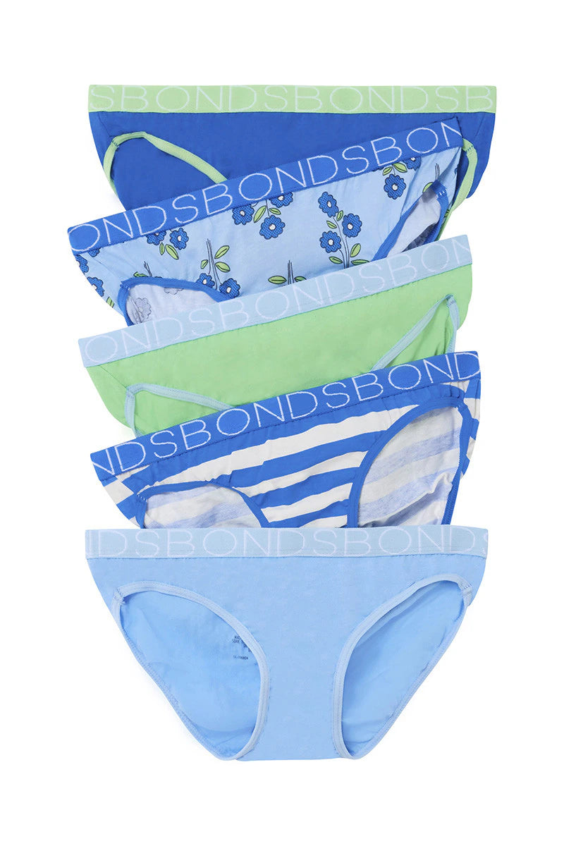 Bonds Girls Bikini 5 Pack - Garden Boquet