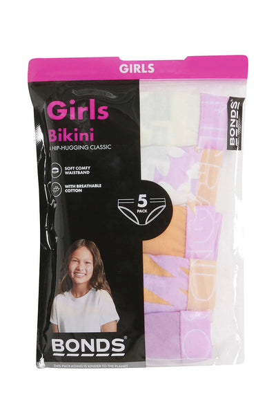 Bonds Girls Bikini 5 Pack - Power Flower