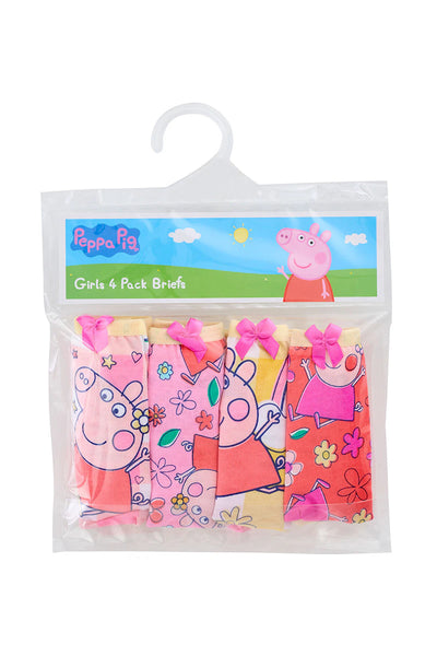 Rio Disney Girls Peppa Pig Brief 4 Pack - Peppa Pig