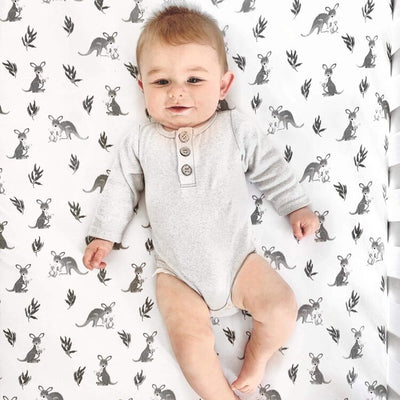 Mister Fly Cot Sheet - Kangaroo