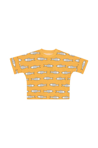 Bonds Kids Drop Shoulder Tee - Coastal Catch Mustard