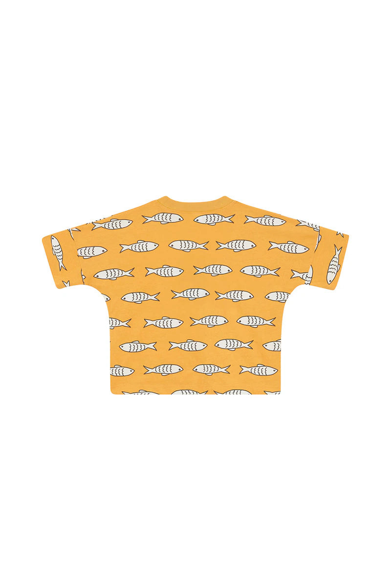 Bonds Kids Drop Shoulder Tee - Coastal Catch Mustard