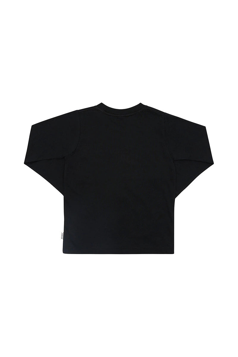 Bonds Kids Long Sleeve Crew Tee - Nu Black