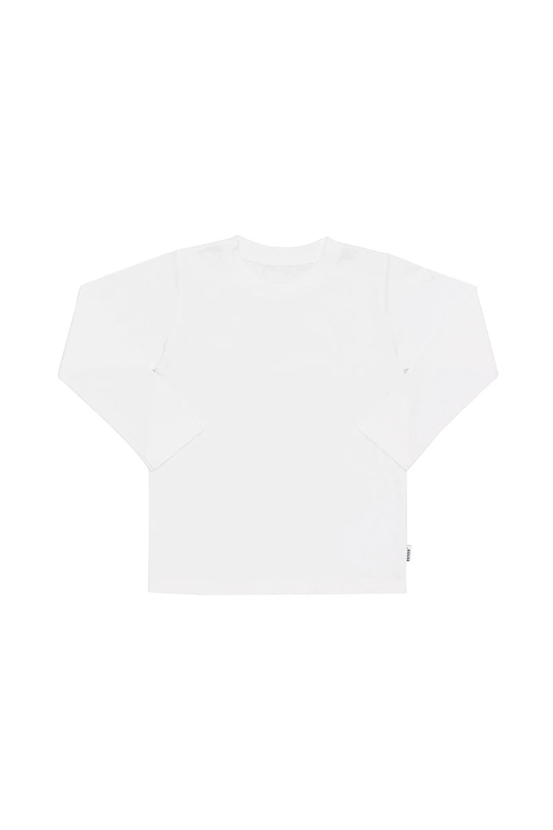 Bonds Kids Long Sleeve Crew Tee - Nu White