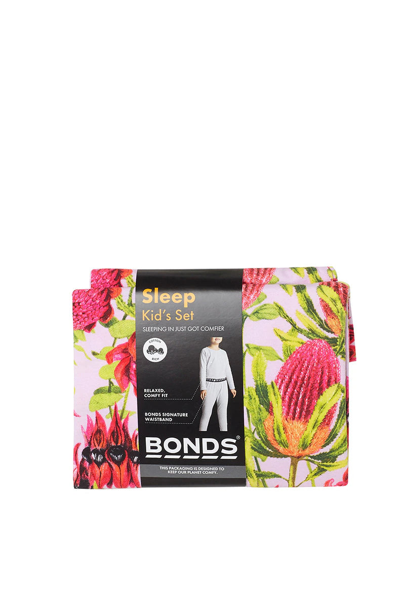 Bonds Kids Long Sleeve Sleep Set - Romantic Natives Pink