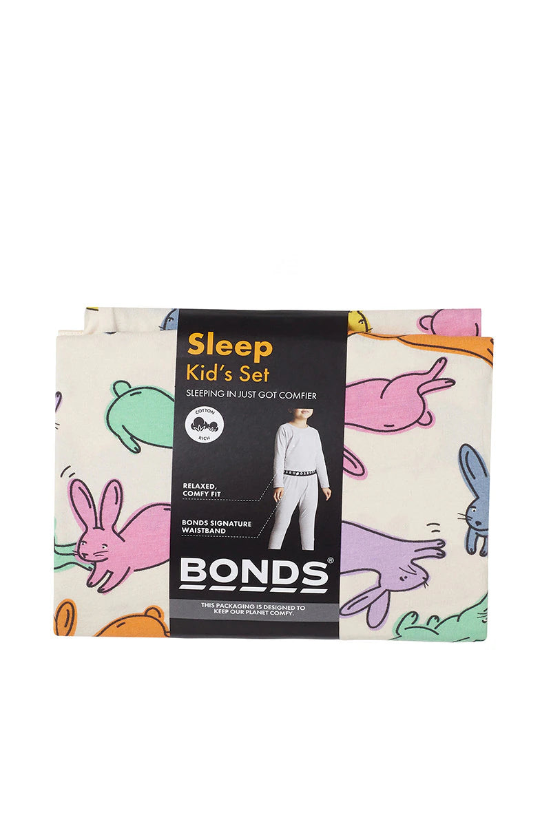 Bonds Long Sleeve Sleep Set - Hoppy Easter Cream