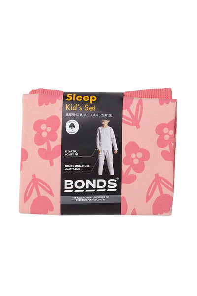 Bonds Long Sleeve Waffle Sleep Set - Topsy Turvy Tulip Pink