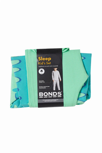 Bonds Long Sleeve Waffle Sleep Set - Wavy Groove Mint
