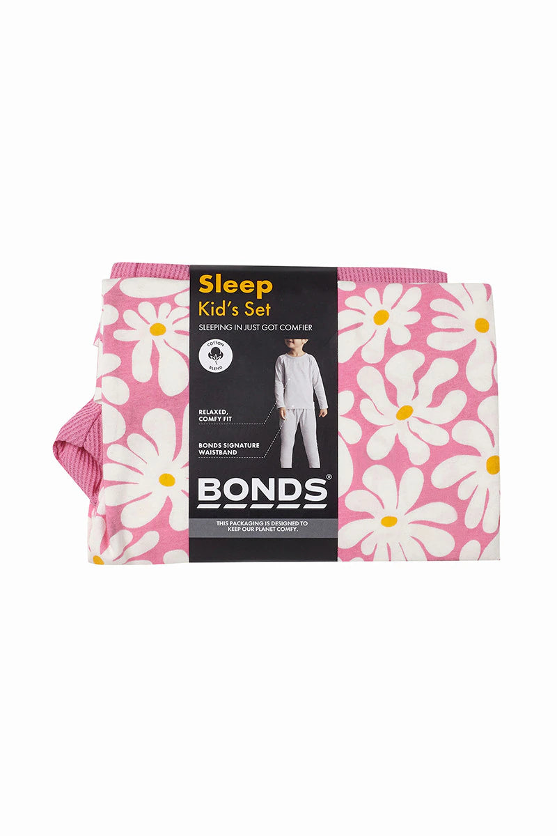Bonds Long Sleeve Waffle Sleep Set - Dancing Daisies Pink