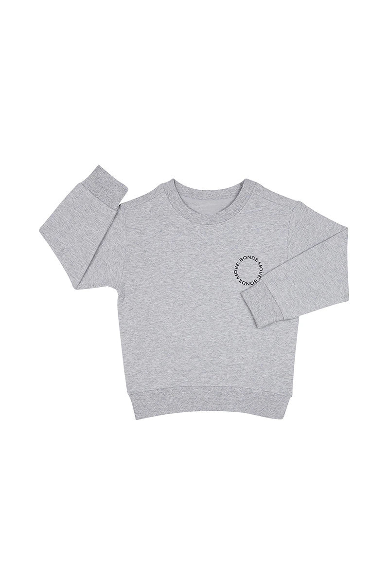 Bonds Kids Move Fleece Pullover - New Grey Marle