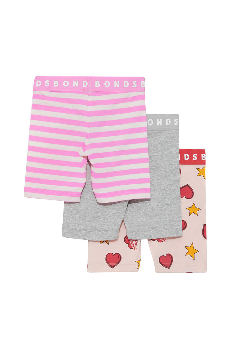 Bonds Kids Next Gen Bike Short 3 Pack - Sweet Lovin