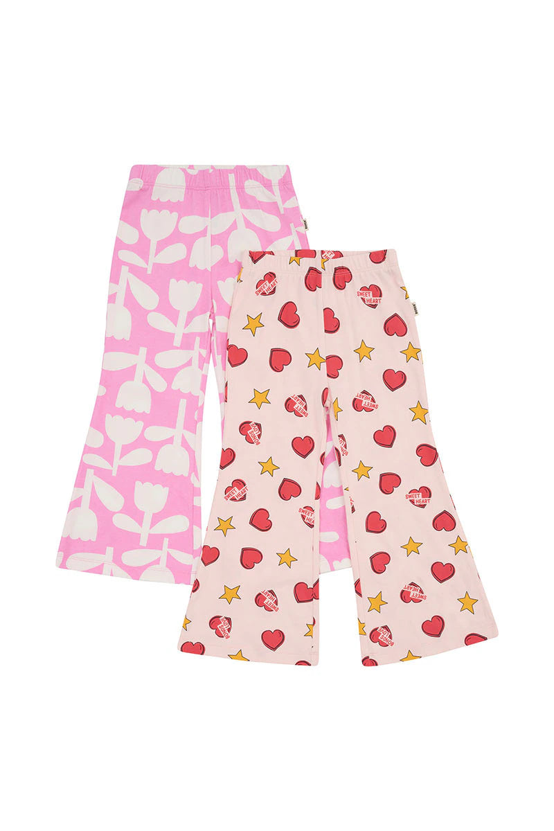 Bonds Kids Next Gen Flared Legging 2 Pack - Sweet Lovin