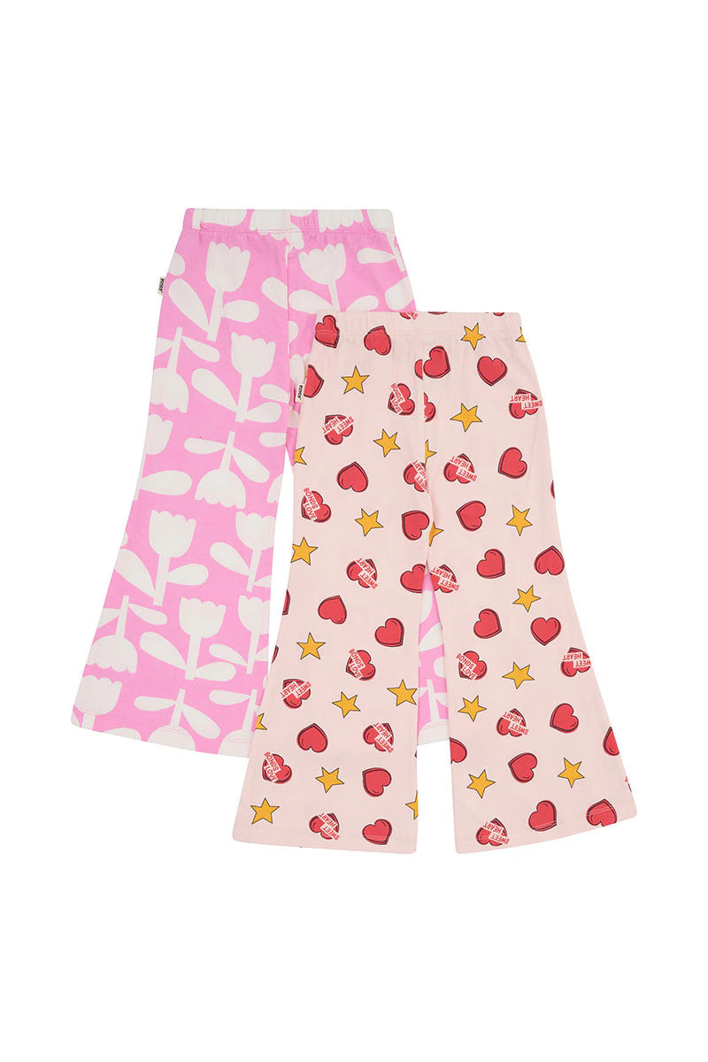 Bonds Kids Next Gen Flared Legging 2 Pack - Sweet Lovin