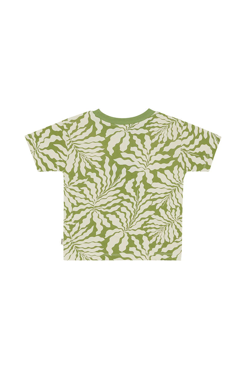 Bonds Kids Short Sleeve Crew Tee - Sunshine Tropics Sage