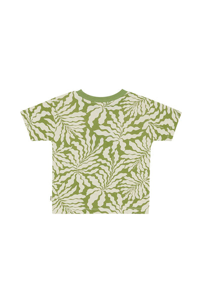 Bonds Kids Short Sleeve Crew Tee - Sunshine Tropics Sage