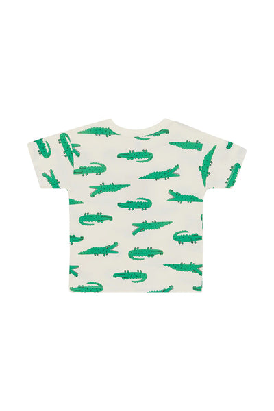 Bonds Kids Short Sleeve Crew Tee - Crocodile Stomp