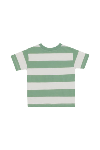 Bonds Kids Short Sleeve Crew Tee - Horizontal Rugby Stripe