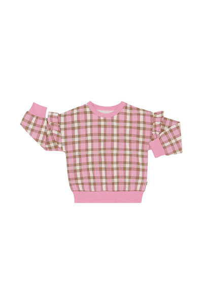 Bonds Kids Soft Threads Frill Pullover - Dazy Picnic Pink