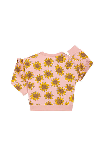 Bonds Kids Soft Threads Frill Pullover - Sleepy Sunflowers Pink