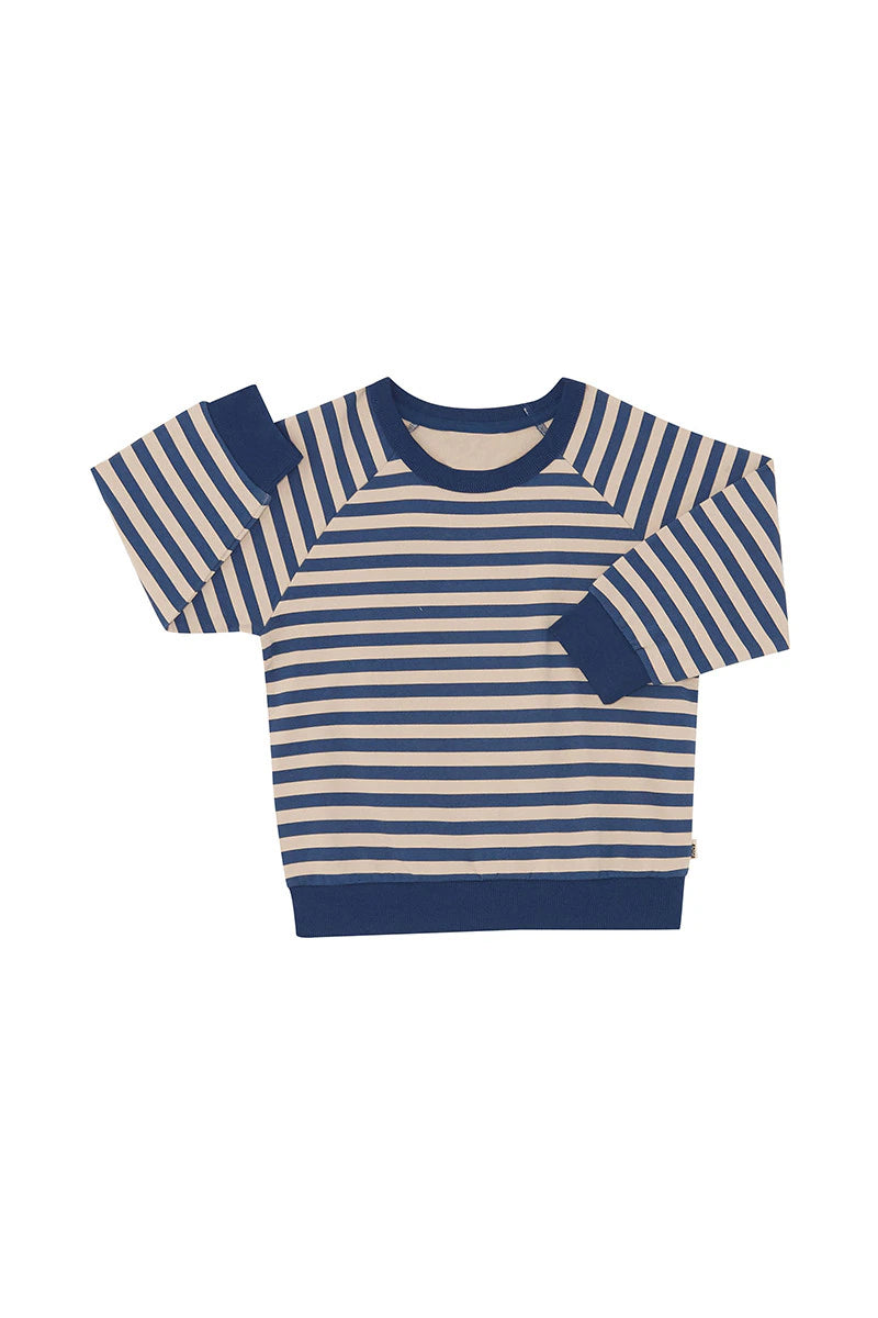 Bonds Kids Soft Threads Pullover - Stripey Stripe Bastille Blue
