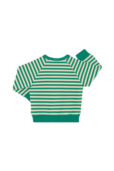 Bonds Kids Soft Threads Pullover - Stripey Stripe T-Rex Green
