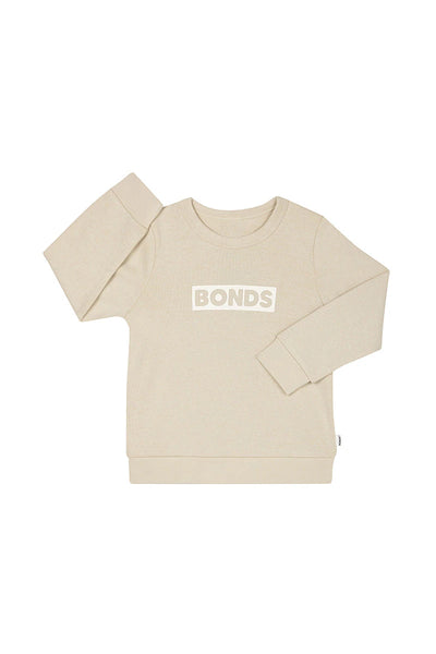 Bonds Kids Tech Sweats Pullover - Sesame Seed