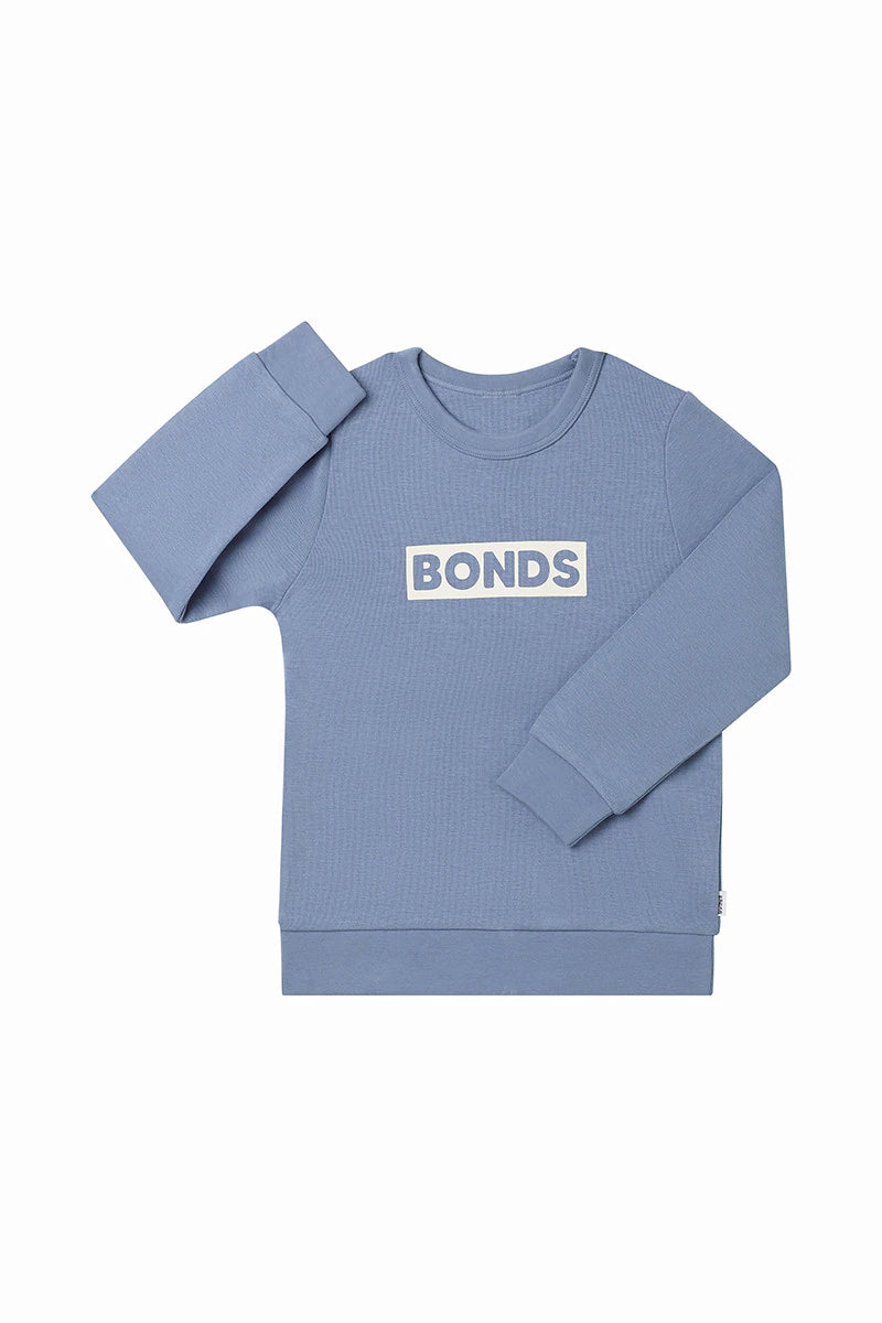Bonds Kids Tech Sweats Pullover - Mountain Blue