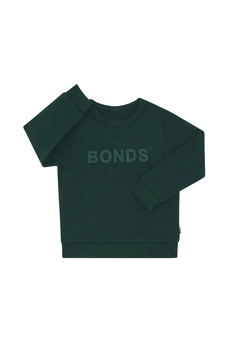 Bonds Kids Tech Sweats Pullover - Cotton Forest Gem