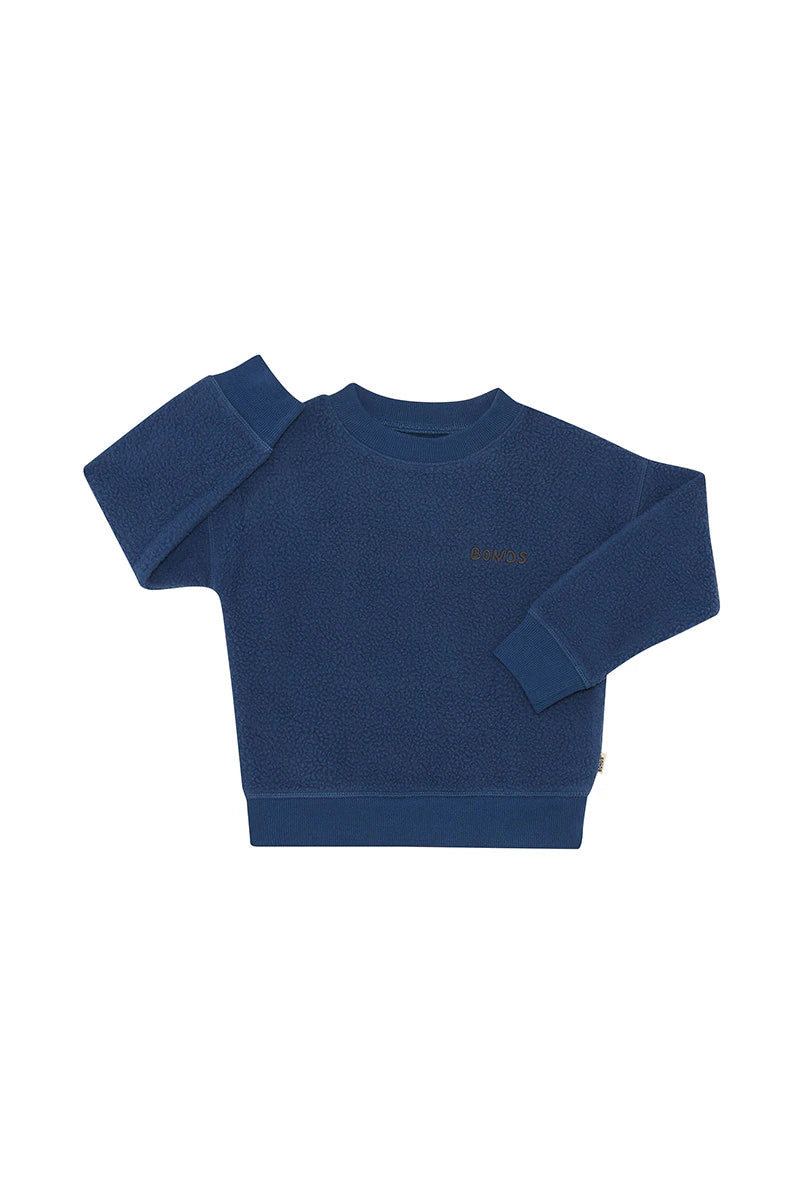 Bonds Kids Teddy Fleece Pullover - Bastille Blue