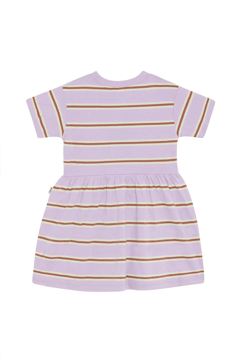 Bonds Kids Tee Dress - Bonds Triple Stripe Lilac