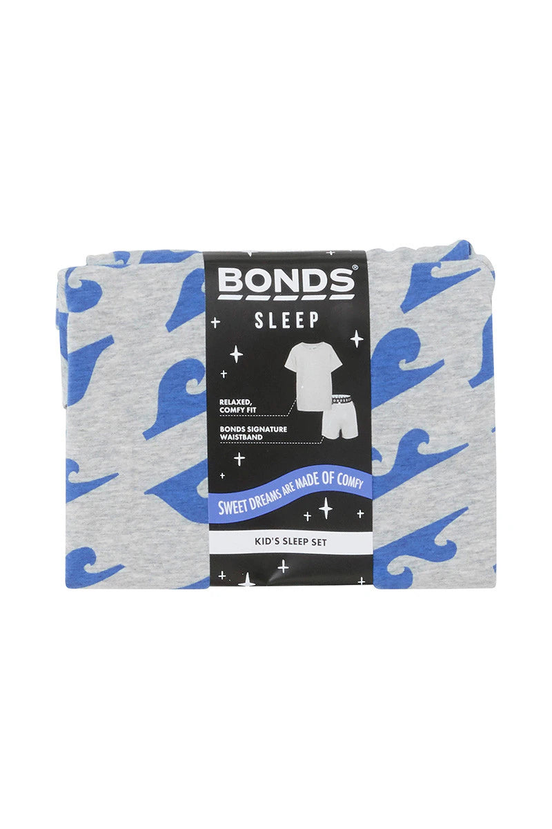 Bonds Kids Tee Sleep Set - Making Waves Grey Marle