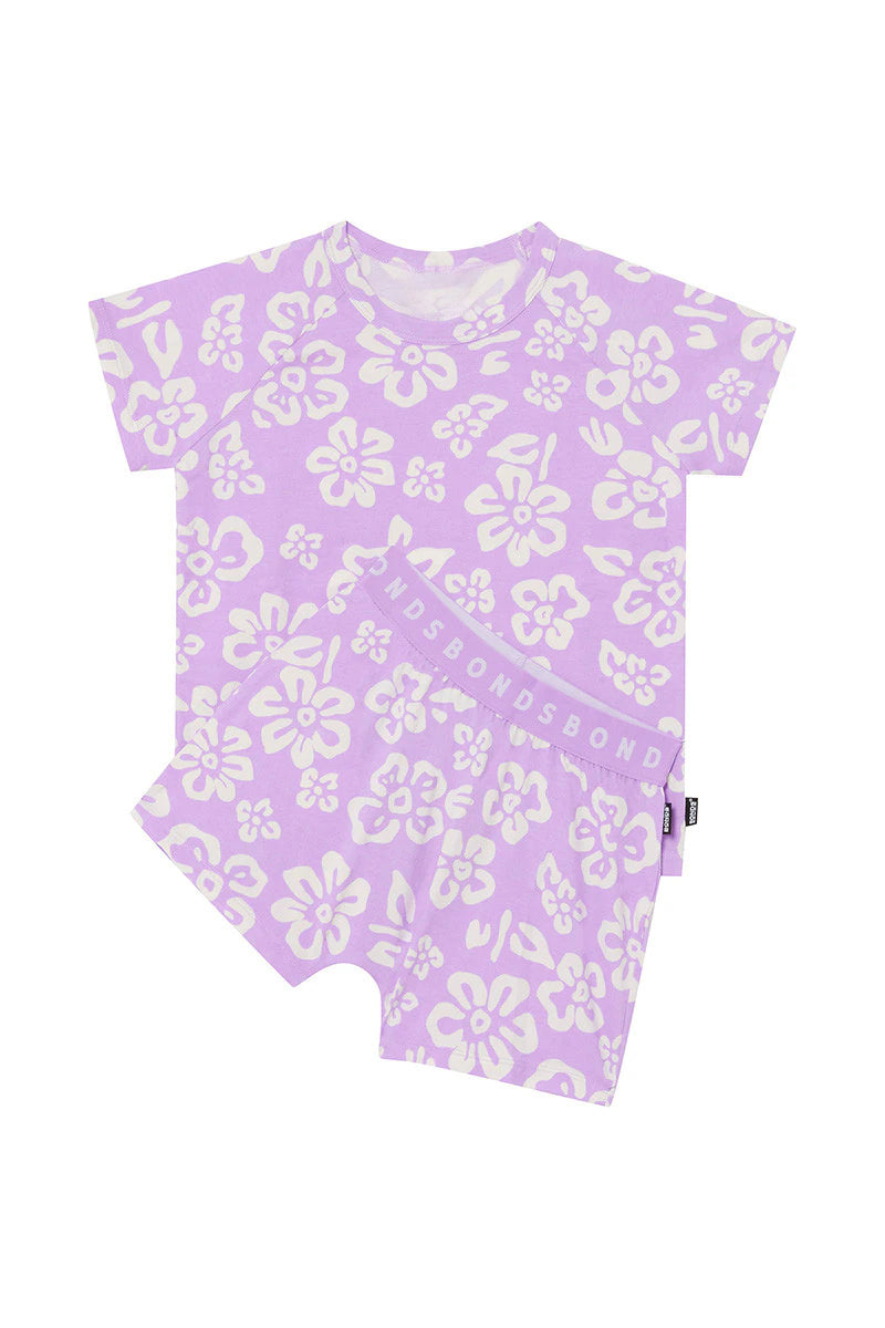 Bonds Kids Tee Sleep Set - Botanic Bloom Lilac