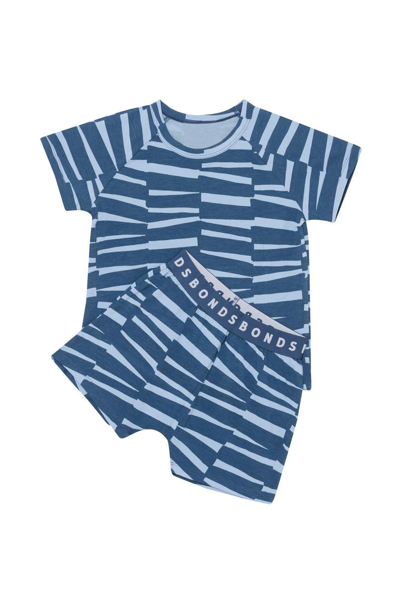 Bonds Kids Tee Sleep Set - Graphic Groove Navy