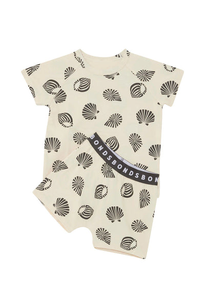 Bonds Kids Tee Sleep Set - Sandy Seashells Mascapone