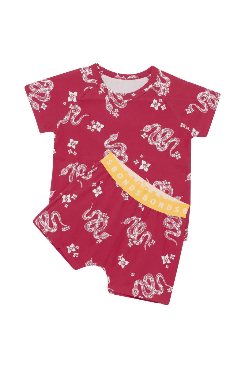 Bonds Kids Tee Sleep Set - Year Of The Snake Red