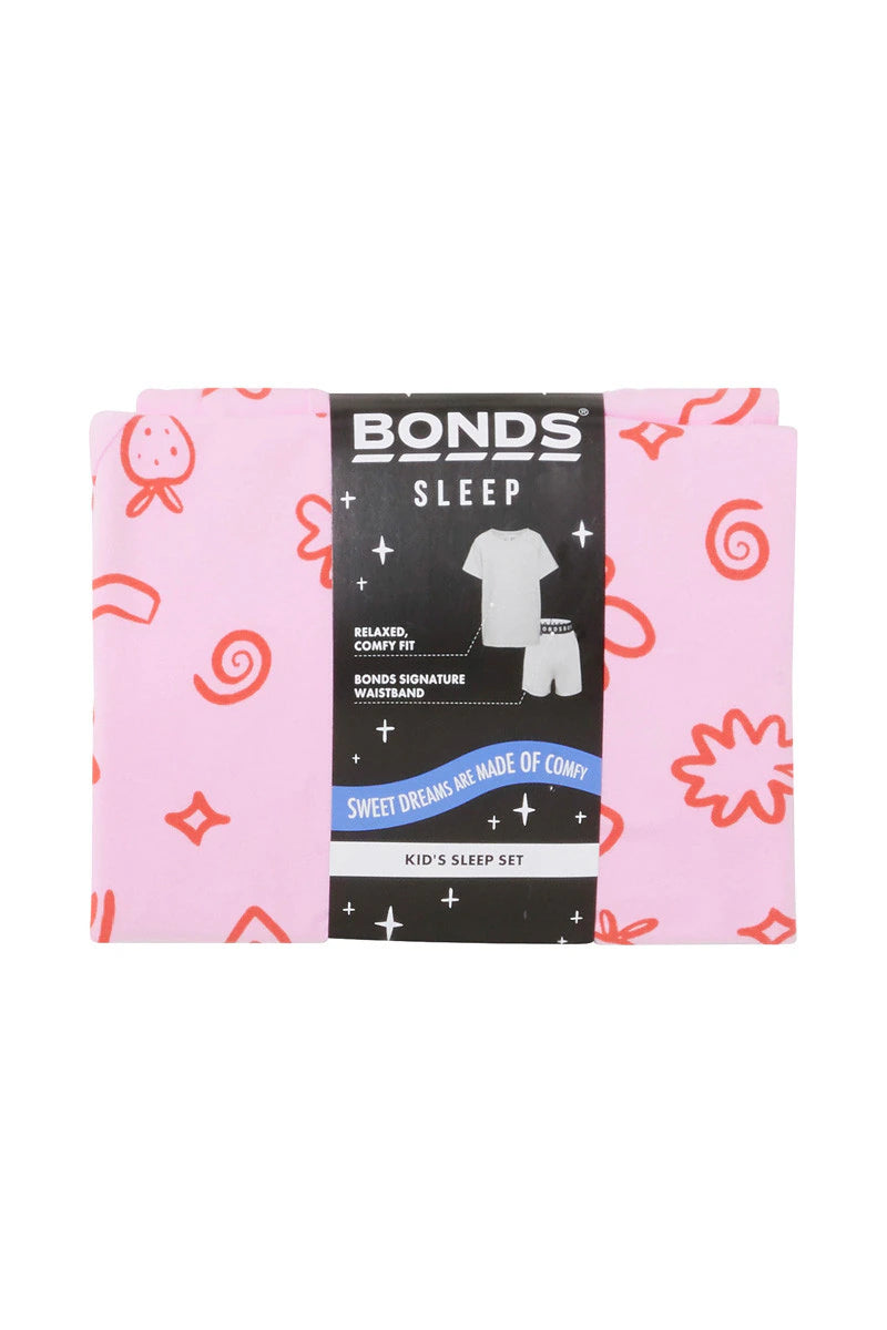 Bonds Kids Tee Sleep Set - Island Oasis Pink