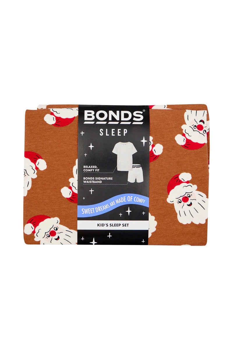 Bonds Kids Tee Sleep Set - Mr. Claus Brown