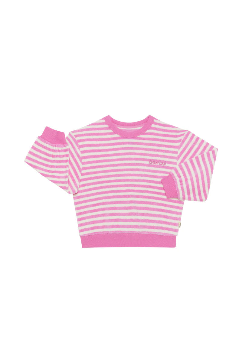 Bonds Kids Terry Towelling Pullover - Blind Blossom Brenton Stripe