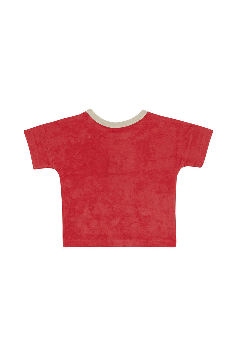 Bonds Kids Terry Towelling Tee - Cherry Soda