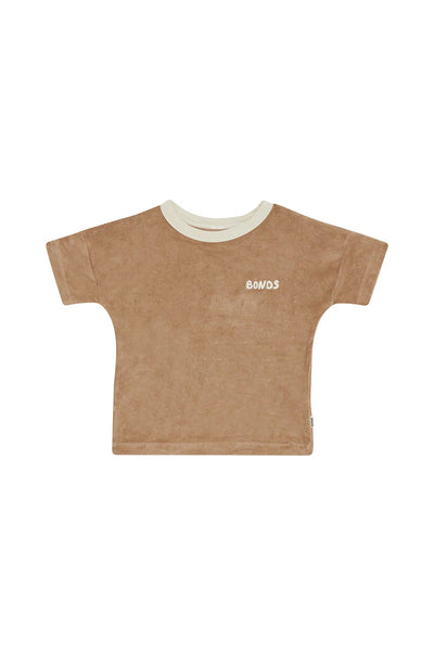 Bonds Kids Terry Towelling Tee - Almond Latte