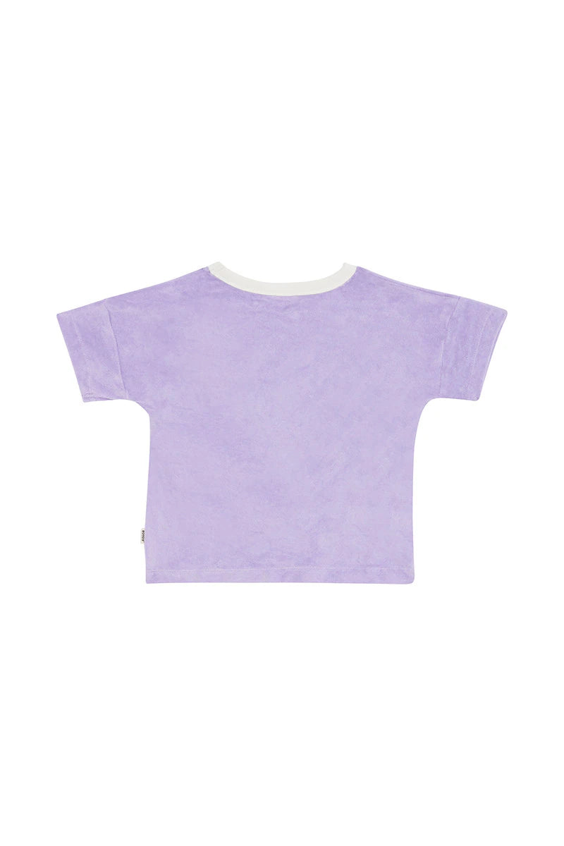 Bonds Kids Terry Towelling Tee - Lilac Ice