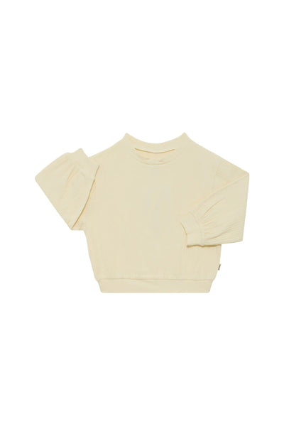 Bonds Kids Wide Rib Pullover - Post Yellow