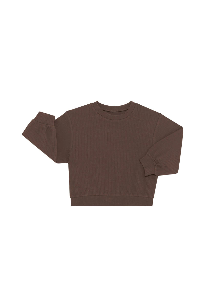 Bonds Kids Wide Rib Pullover - Truffle