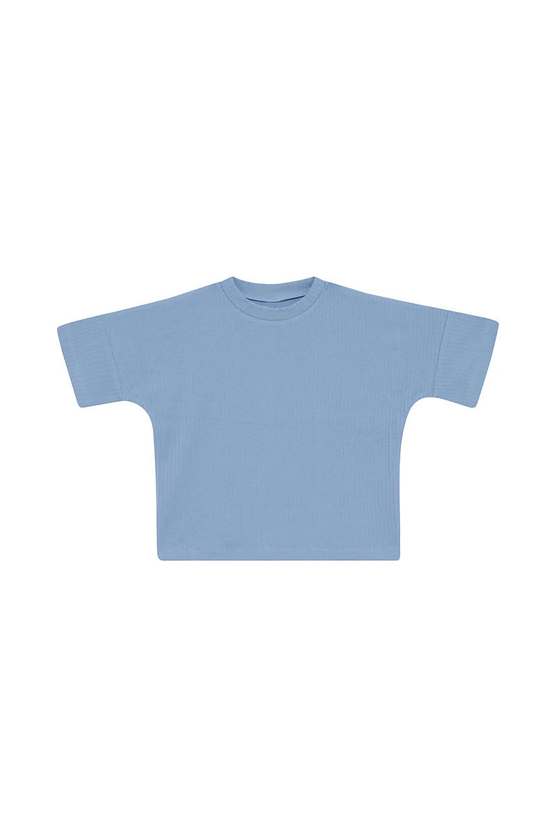 Bonds Kids Wide Rib Tee - Blueberry Cream