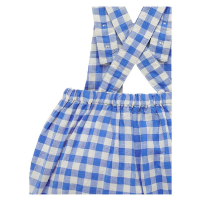 Purebaby Linen Blend Overall - Nile Gingham