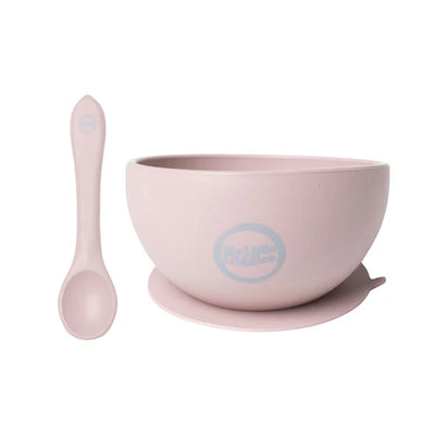 My Little Giggles Silicone Bowl & Spoon Set - Dusty Lilac