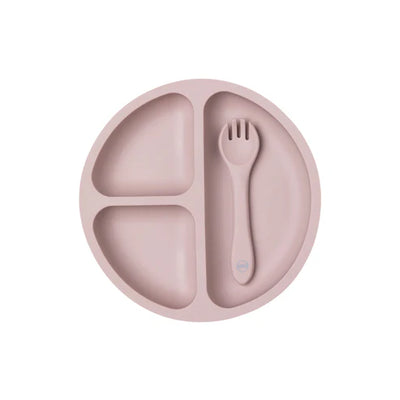 My Little Giggles Silicone Bento Plate - Dusty Lilac