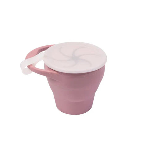 My Little Giggles Silicone Snack Cup - Powder Rose